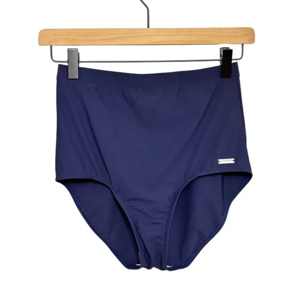 NWT Lascana High Rise Shaping Bikini Bottoms in Navy Blue - Size 6